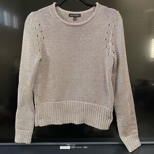 Banana Republic Purple Gray Metallic Heavy Holes Sweater, Size M